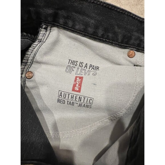 Vintage Levi 505 Jeans Mens 30x34 Red Tab 90s Denim Made In USA Black Clean - Picture 6 of 6